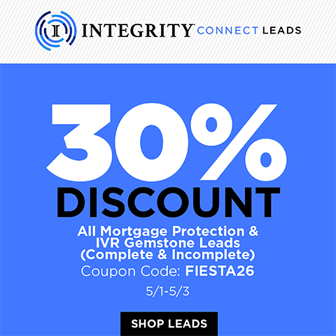 IntegrityCONNECT All Complete and Incomplete Mortgage Protection and IVR Gemstone Leads Promo!
