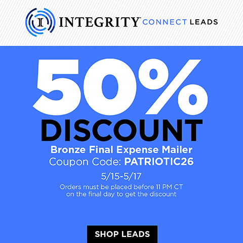 IntegrityCONNECT Bronze Final Expense Mailer Leads Promo!
